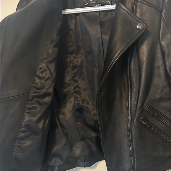 Sam Edelman Black Lamb Leather Moto Jacket - Picture 6 of 7